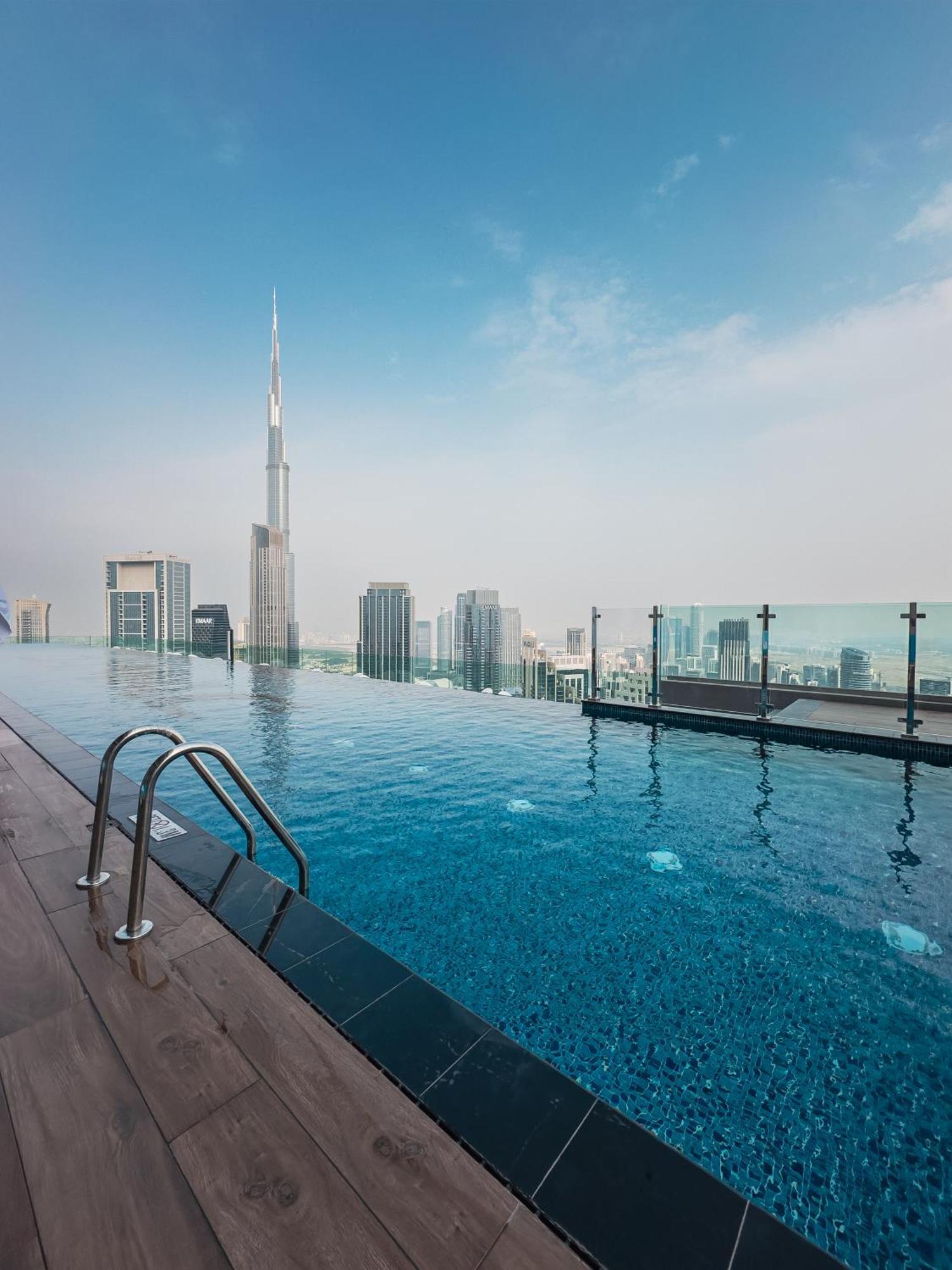 דירות דובאי Aliving Luxe 2Br With Burj Khalifa View Infinity Pool Midtown-4704 מראה חיצוני תמונה