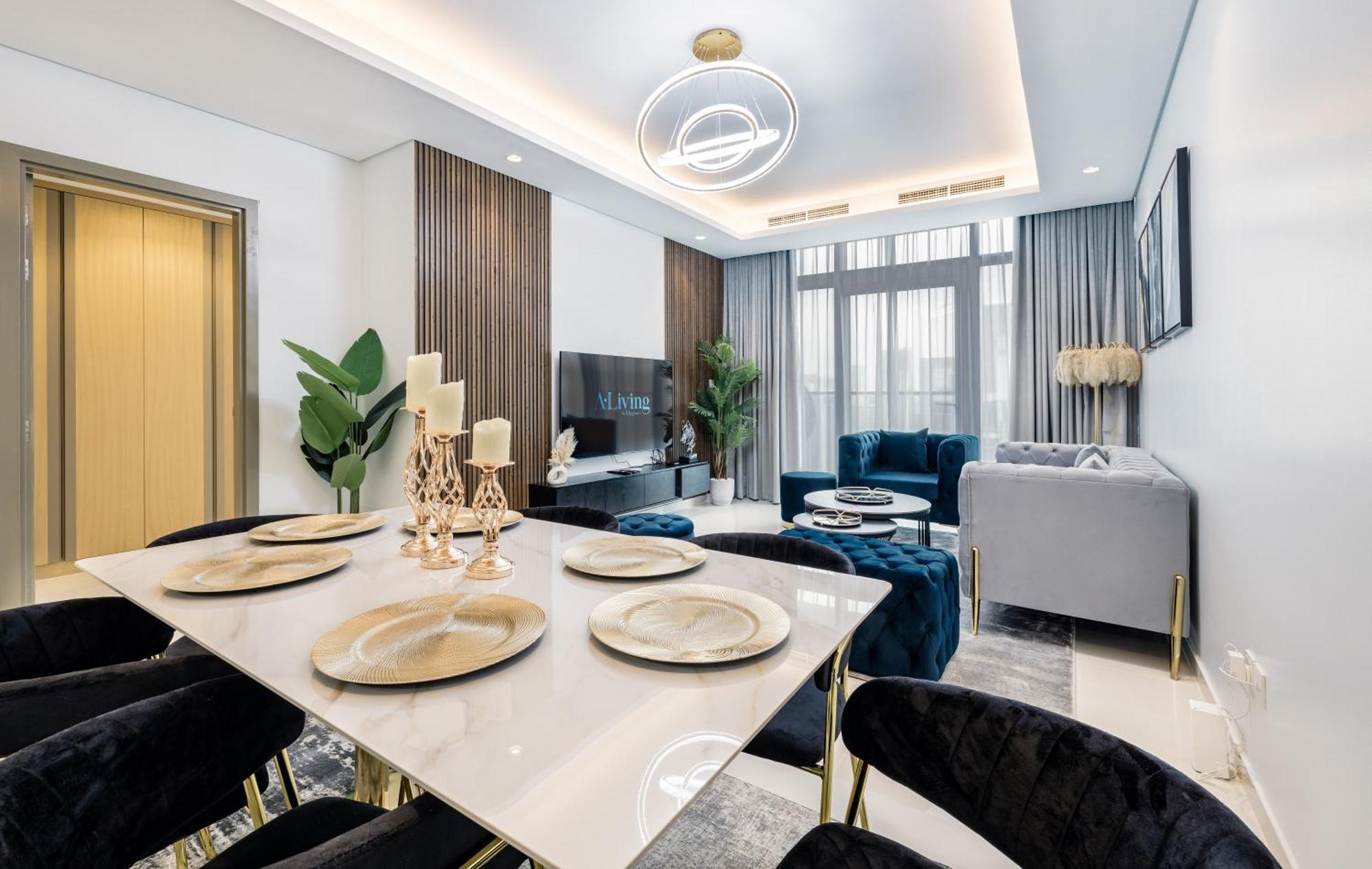 דירות דובאי Aliving Luxe 2Br With Burj Khalifa View Infinity Pool Midtown-4704 מראה חיצוני תמונה