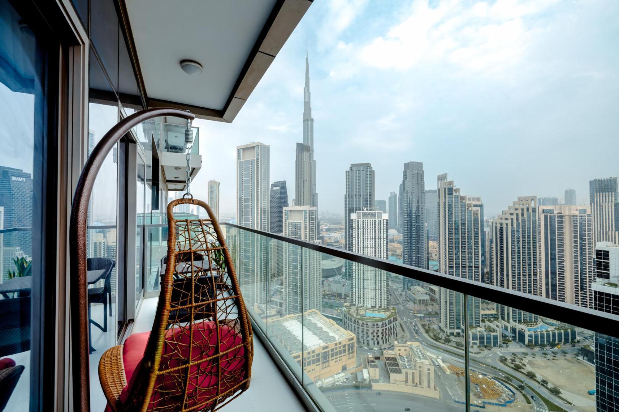 דירות דובאי Aliving Luxe 2Br With Burj Khalifa View Infinity Pool Midtown-4704 מראה חיצוני תמונה